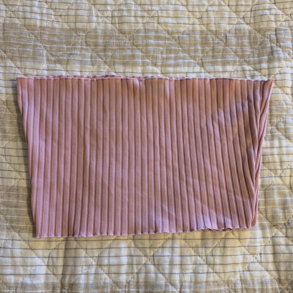 Cute pink tube top!